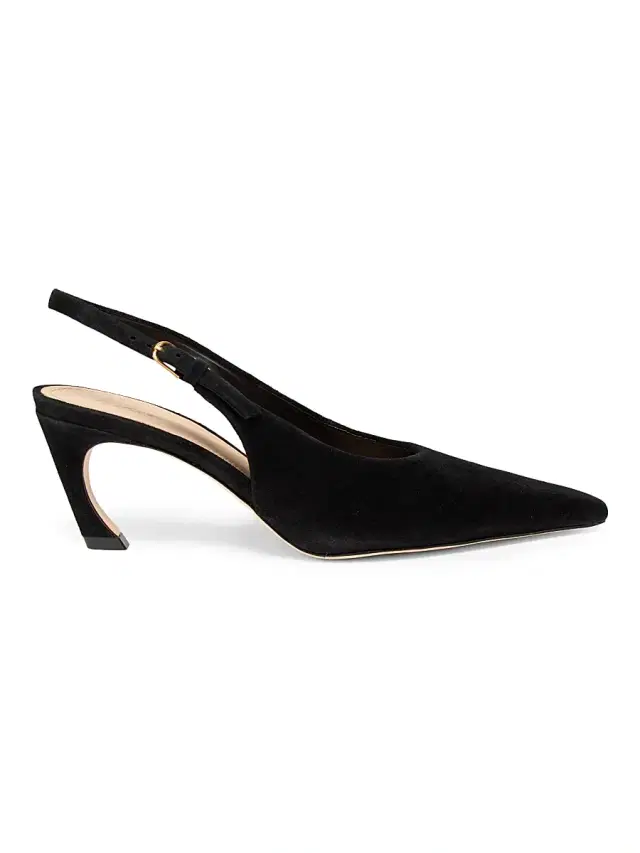 22élevé Women's 65MM Suede Curved-Heel Pumps - Black