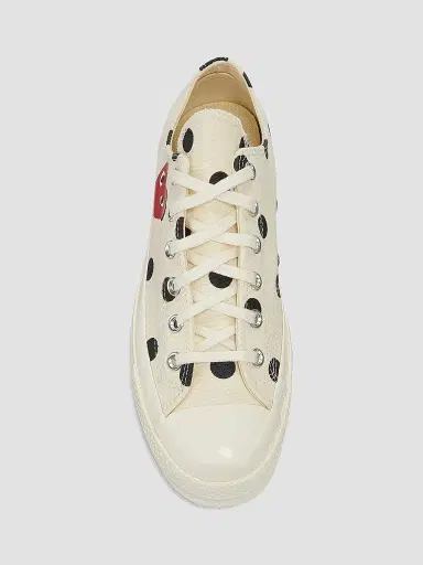 Comme des Garçons PLAY CdG PLAY x Converse Women's Chuck Taylor All Star Polka Dot Low-Top Sneakers - Off White - Size 12 | Thumbnail 4 Comme des Garçons PLAY CdG PLAY x Converse Women's Chuck Taylor All Star Polka Dot Low-Top Sneakers - Off White - Size 12 | Thumbnail 4