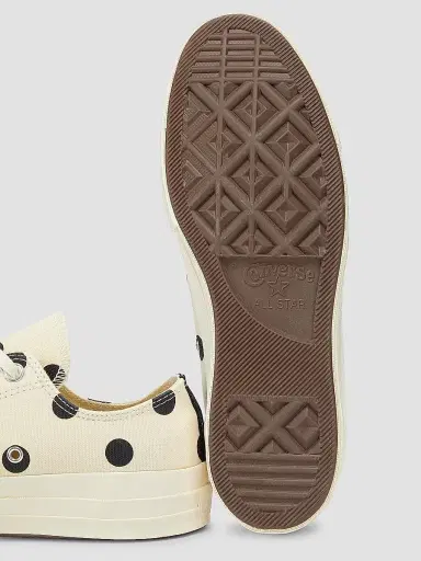 Comme des Garçons PLAY CdG PLAY x Converse Women's Chuck Taylor All Star Polka Dot Low-Top Sneakers - Off White - Size 12 | Thumbnail 6 Comme des Garçons PLAY CdG PLAY x Converse Women's Chuck Taylor All Star Polka Dot Low-Top Sneakers - Off White - Size 12 | Thumbnail 6