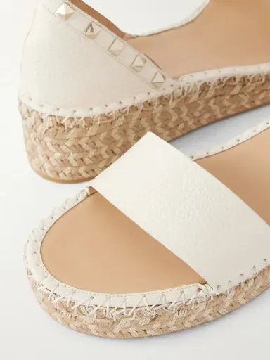 Valentino Garavani Rockstud Double Leather Espadrillas Sandals | Thumbnail 5