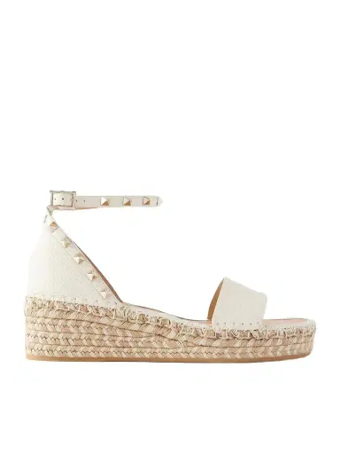 Valentino Garavani Rockstud Double Leather Espadrillas Sandals | Thumbnail 1
