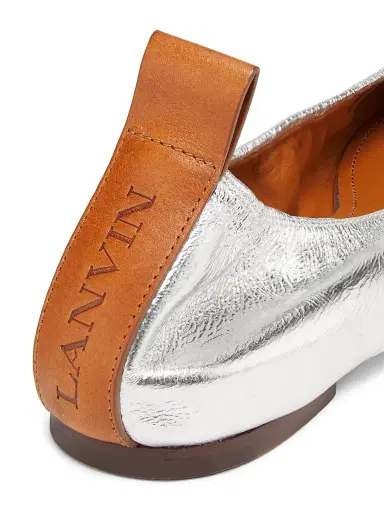 Lanvin Women's Metallic Leather Ballerina Flats - Silver | Thumbnail 5