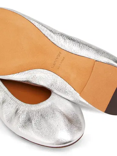Lanvin Women's Metallic Leather Ballerina Flats - Silver | Thumbnail 6