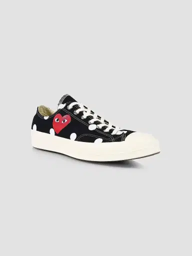 Comme des Garçons PLAY CdG PLAY x Converse Men's Chuck Taylor All Star Polka Dot Low-Top Sneakers - Black - Size 12 | Thumbnail 2 Comme des Garçons PLAY CdG PLAY x Converse Men's Chuck Taylor All Star Polka Dot Low-Top Sneakers - Black - Size 12 | Thumbnail 2