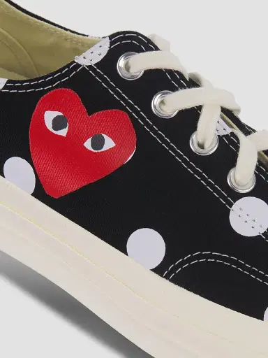 Comme des Garçons PLAY CdG PLAY x Converse Men's Chuck Taylor All Star Polka Dot Low-Top Sneakers - Black - Size 12 | Thumbnail 6 Comme des Garçons PLAY CdG PLAY x Converse Men's Chuck Taylor All Star Polka Dot Low-Top Sneakers - Black - Size 12 | Thumbnail 6