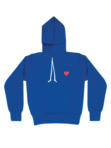 Comme des Garçons PLAY Women's Play Hooded Sweatshirt - Navy - Size XS | Thumbnail 1