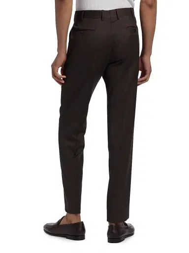 Saks Fifth Avenue Men's COLLECTION Basic Wool Dress Trousers | Thumbnail 5