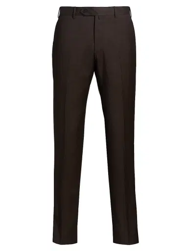 Saks Fifth Avenue Men's COLLECTION Basic Wool Dress Trousers | Thumbnail 1