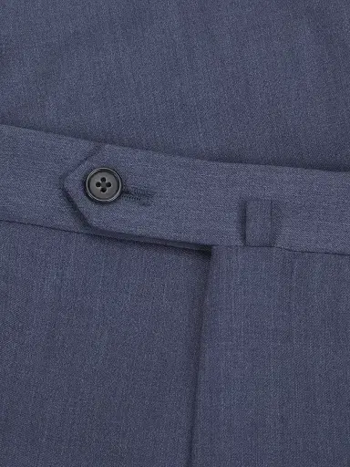 Saks Fifth Avenue Men's COLLECTION Basic Wool Dress Trousers - Denim | Thumbnail 6