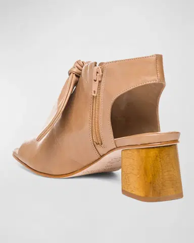 Bernardo Lizzie Leather Knot Zip Sandals | Thumbnail 3