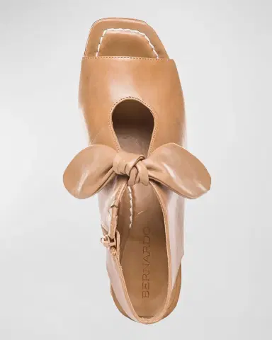 Bernardo Lizzie Leather Knot Zip Sandals | Thumbnail 5