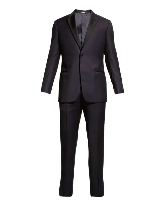 Emporio Armani Men 's Contrast Notch Lapel Two-Piece Tuxedo Suit