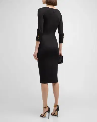 Giorgio Armani Asymmetric Keyhole Midi Dress | Thumbnail 4 Giorgio Armani Asymmetric Keyhole Midi Dress | Thumbnail 4