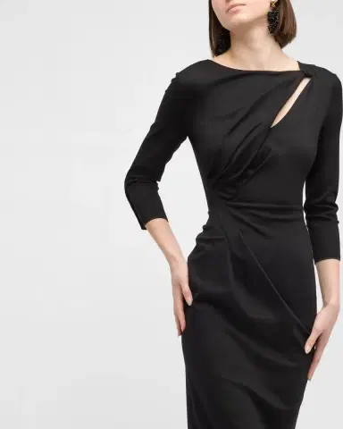 Giorgio Armani Asymmetric Keyhole Midi Dress | Thumbnail 7 Giorgio Armani Asymmetric Keyhole Midi Dress | Thumbnail 7