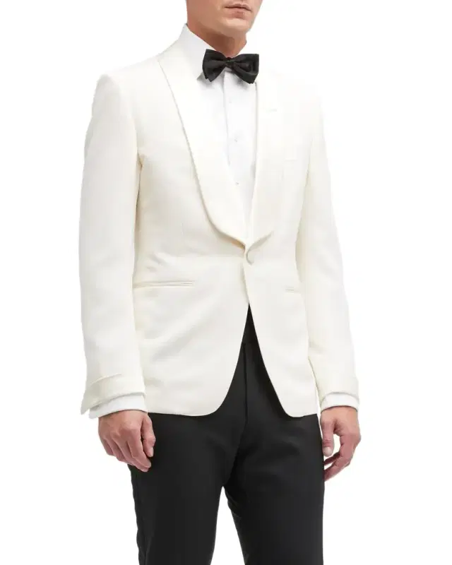 TOM FORD Men 's Grain de Poudre Shawl Dinner Jacket