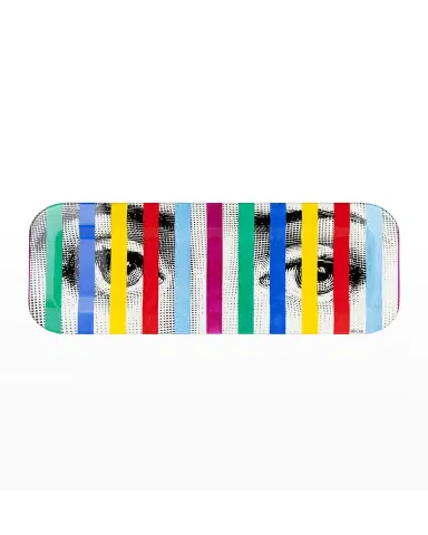 FORNASETTI Face Stripes Tray, 9.8" x 23.63" | Thumbnail 2