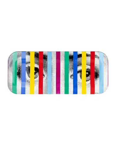 FORNASETTI Face Stripes Tray, 9.8" x 23.63" | Thumbnail 1