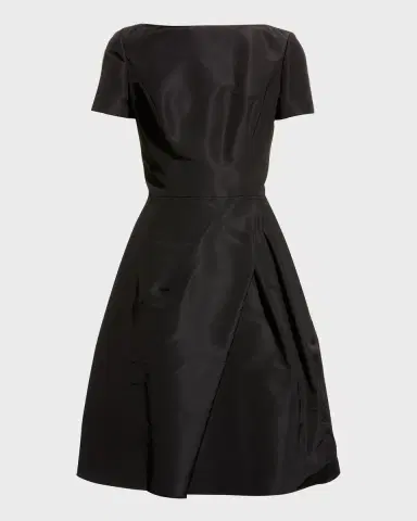 Carolina Herrera Icon Bateau Neck Short-Sleeve Dress | Thumbnail 2