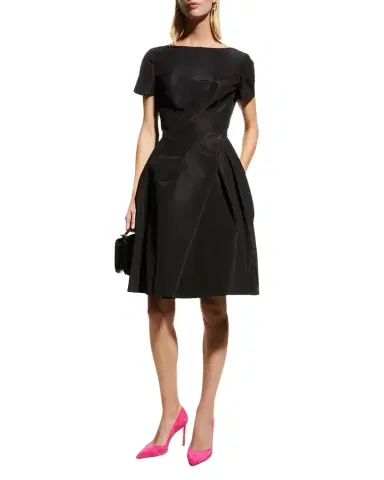 Carolina Herrera Icon Bateau Neck Short-Sleeve Dress | Thumbnail 1