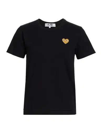 Comme des Garçons PLAY Women's Embroidered Heart T-Shirt - Black - Size XS | Thumbnail 1 Comme des Garçons PLAY Women's Embroidered Heart T-Shirt - Black - Size XS | Thumbnail 1