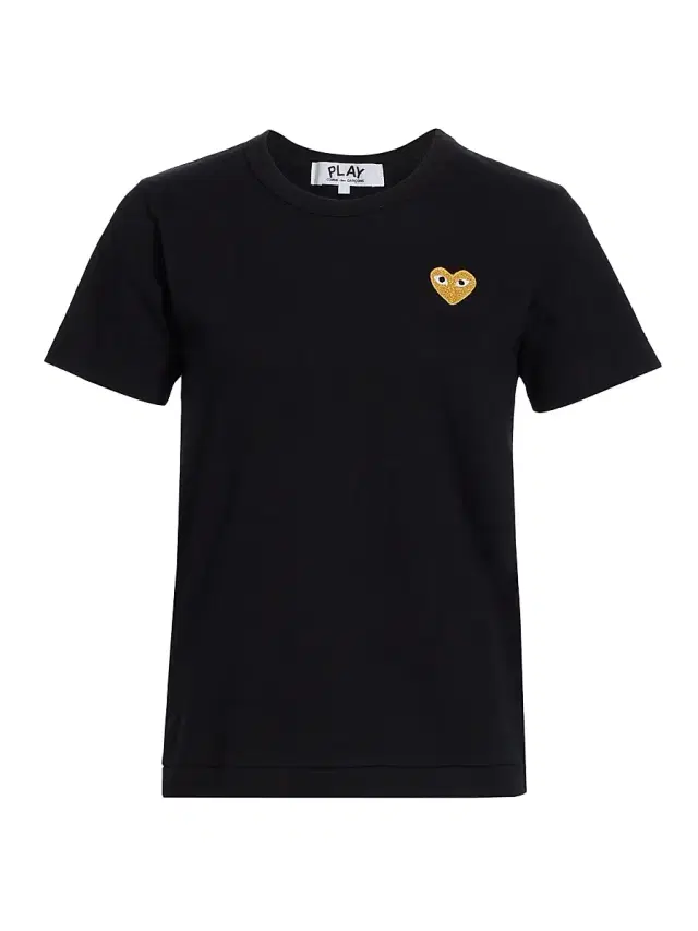 Comme des Garçons PLAY Women's Embroidered Heart T-Shirt - Black