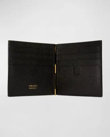 Tom Ford Men's Leather T-Line Money Clip Wallet | Thumbnail 3