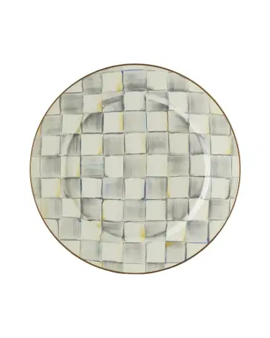 MacKenzie-Childs Sterling Check Charger Plate | Thumbnail 1