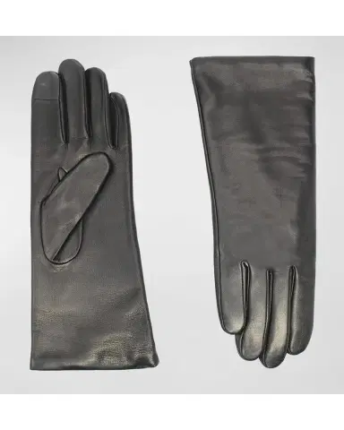 Agnelle Classic Lambskin Leather Gloves | Thumbnail 3