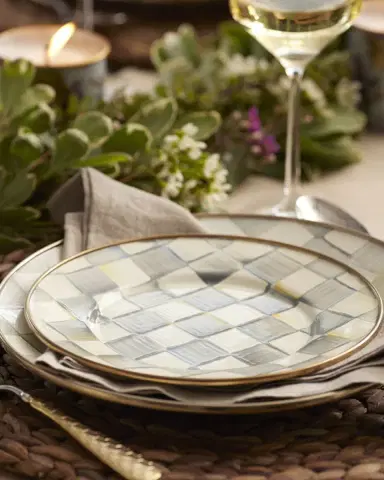 MacKenzie-Childs Sterling Check Dinner Plate | Thumbnail 2