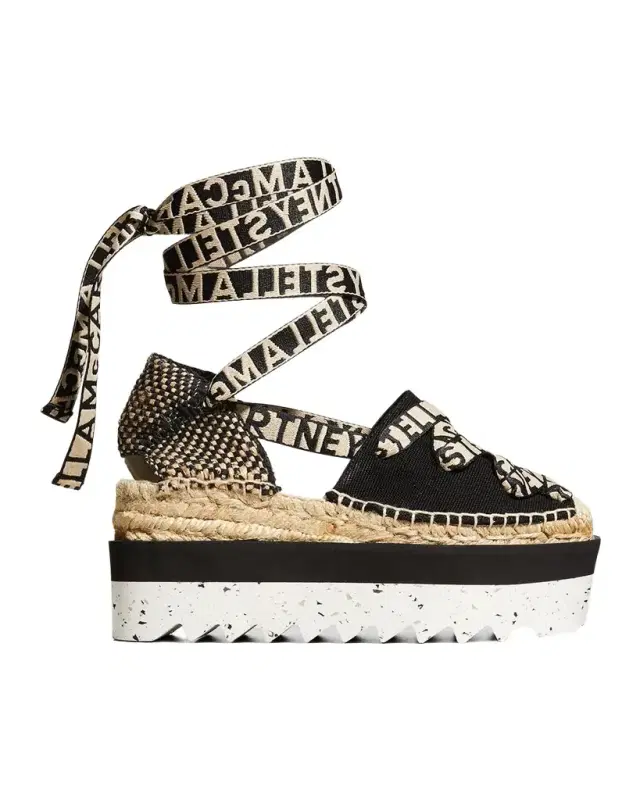 Stella McCartney Gaia Organic Canvas Espadrille Sandals