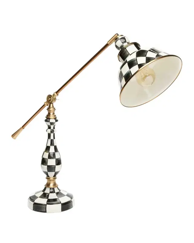 MacKenzie-Childs Courtly Check 22" Reading Table Lamp