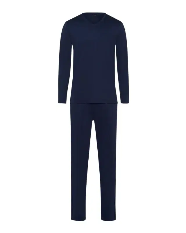 Hanro Men 's Night Selection Long Cotton Pajama Set