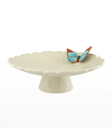 Bordallo Pinheiro "Cloudy Butterflies" Cake Plate by Claudia Schiffer | Thumbnail 3