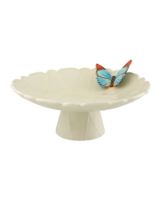 Bordallo Pinheiro "Cloudy Butterflies" Cake Plate by Claudia Schiffer