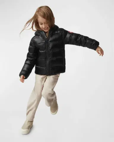 Canada Goose Kid 's Crofton Striped Logo Quilted Jacket, Size 2-7 | Thumbnail 4 Canada Goose Kid 's Crofton Striped Logo Quilted Jacket, Size 2-7 | Thumbnail 4
