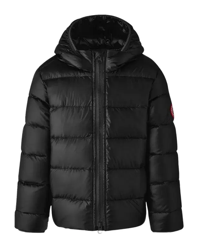Canada Goose Kid 's Crofton Striped Logo Quilted Jacket, Size 2-7
