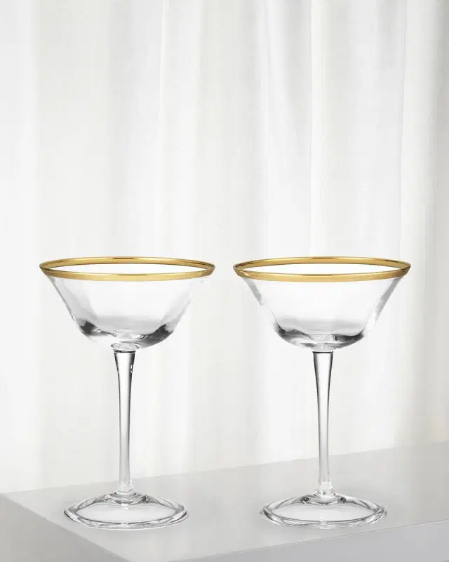 AERIN Sophia Clear Coupe Glasses