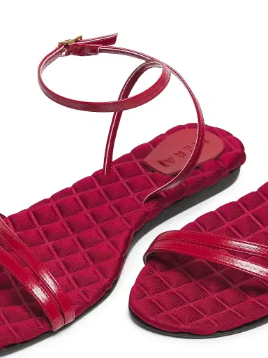 Aera Women's Faye Vegan Brushed Leather Flat Sandals | Thumbnail 2