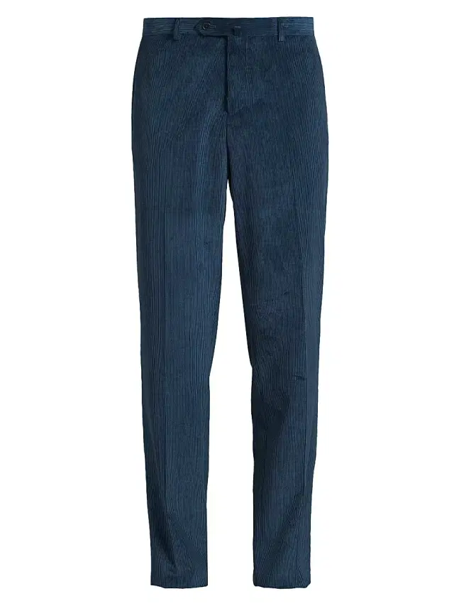 Saks Fifth Avenue Men's Cotton-Cashmere Corduroy Pants - Denim