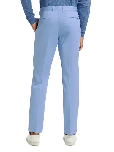 Saks Fifth Avenue Men's Stretch Cotton Poplin Two-Button Slim-Fit Suit - Light Blue - Size 48 | Thumbnail 5