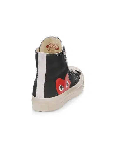 Comme des Garçons PLAY CdG PLAY x Converse Men's Chuck Taylor All Star High-Top Sneakers - Black - Size 9 | Thumbnail 3 Comme des Garçons PLAY CdG PLAY x Converse Men's Chuck Taylor All Star High-Top Sneakers - Black - Size 9 | Thumbnail 3