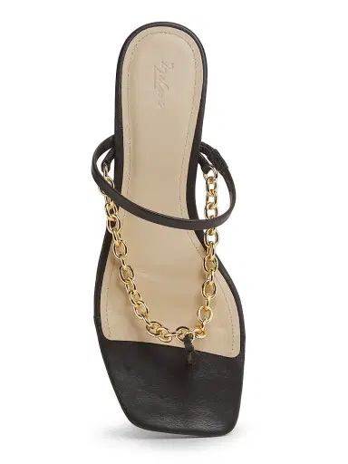 22élevé Women's Chain-Detailed Leather Sandals - Cacau Brown | Thumbnail 4