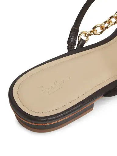 22élevé Women's Chain-Detailed Leather Sandals - Cacau Brown | Thumbnail 5
