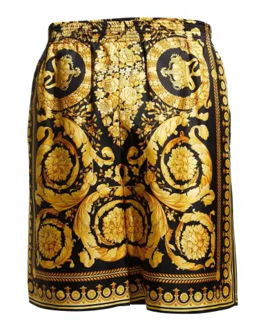 Versace Men's Silk Barocco Shorts | Thumbnail 1