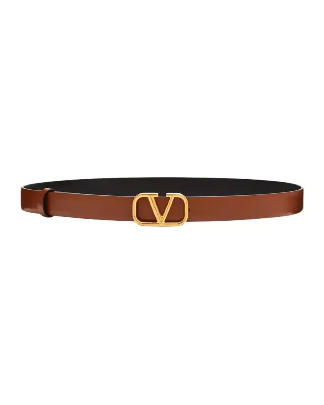 Valentino Garavani VLogo Leather Belt, 20mm