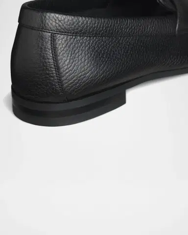 John Lobb Men's Thorne Soft Textured Leather Penny Loafers | Thumbnail 3