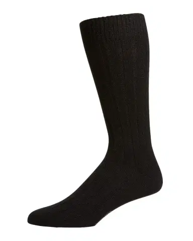 Marcoliani Men 's Ribbed Cashmere Dress Socks | Thumbnail 1