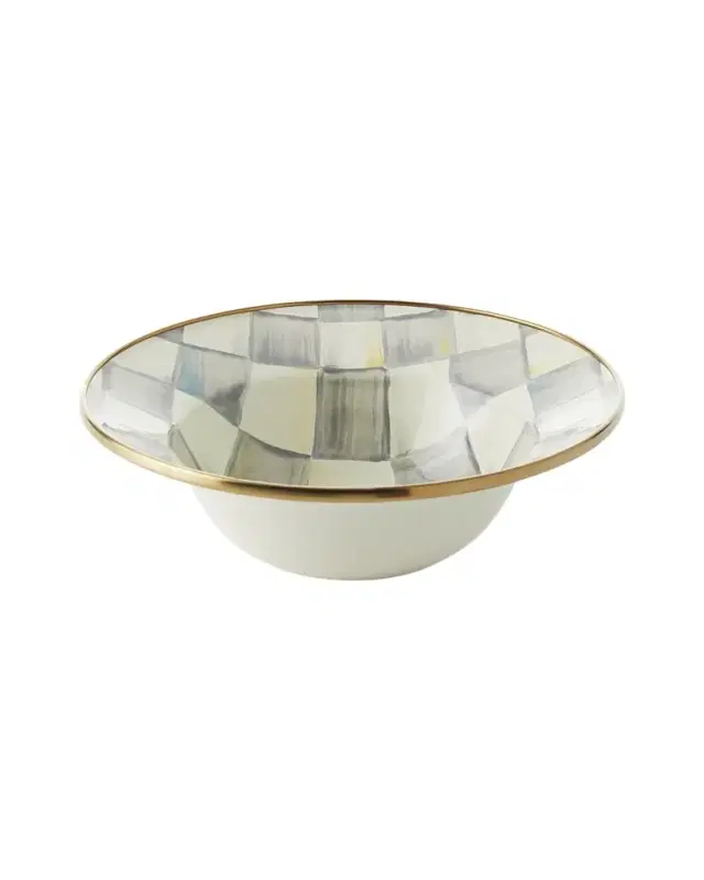 MacKenzie-Childs Sterling Check Breakfast Bowl