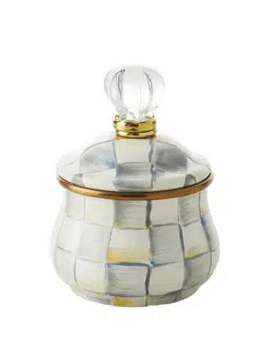 MacKenzie-Childs Sterling Check Lidded Sugar Bowl | Thumbnail 1