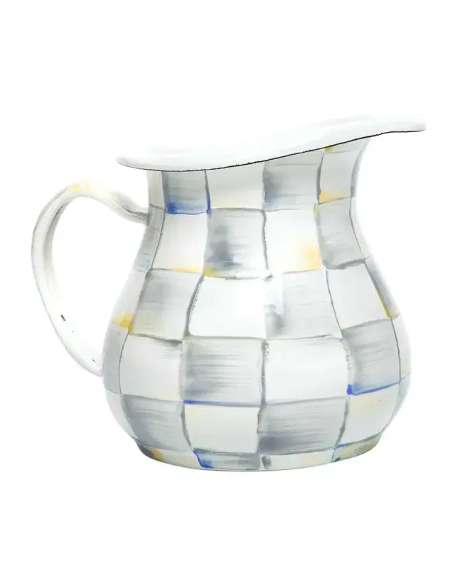 MacKenzie-Childs Sterling Check Creamer